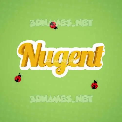 nugent in Ladybugs style - 3D name wallpaper