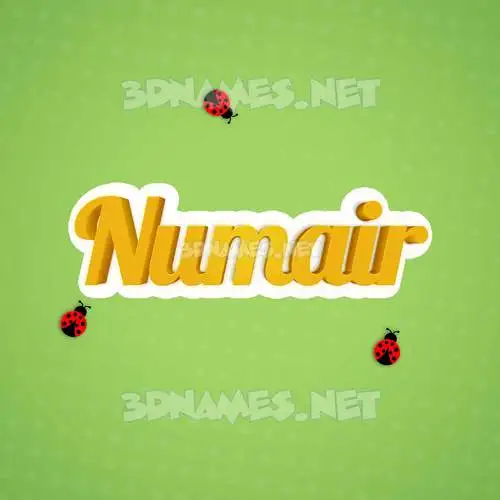 numair in Ladybugs style - 3D name wallpaper numair in Ladybugs style - 3D name wallpaper