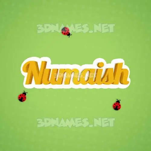 numaish in Ladybugs style - 3D name wallpaper numaish in Ladybugs style - 3D name wallpaper