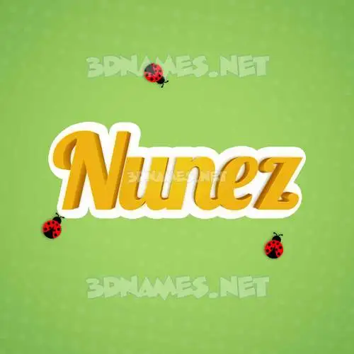 nunez in Ladybugs style - 3D name wallpaper
