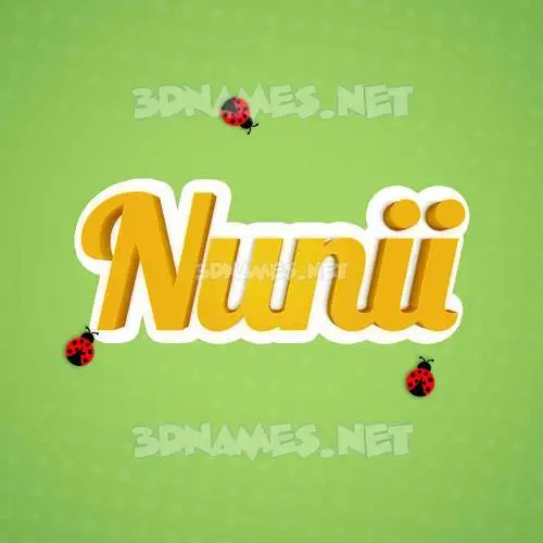 nunii in Ladybugs style - 3D name wallpaper nunii in Ladybugs style - 3D name wallpaper