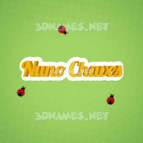 nuno chaves in Ladybugs style - 3D name wallpaper nuno chaves in Ladybugs style - 3D name wallpaper