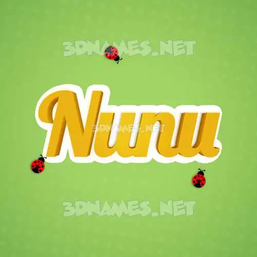 nunu in Ladybugs style - 3D name wallpaper