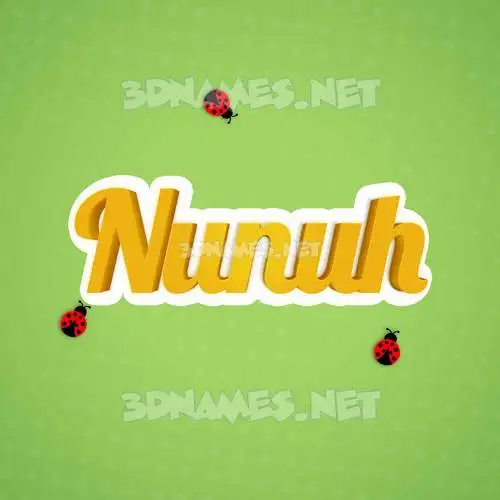 nunuh in Ladybugs style - 3D name wallpaper