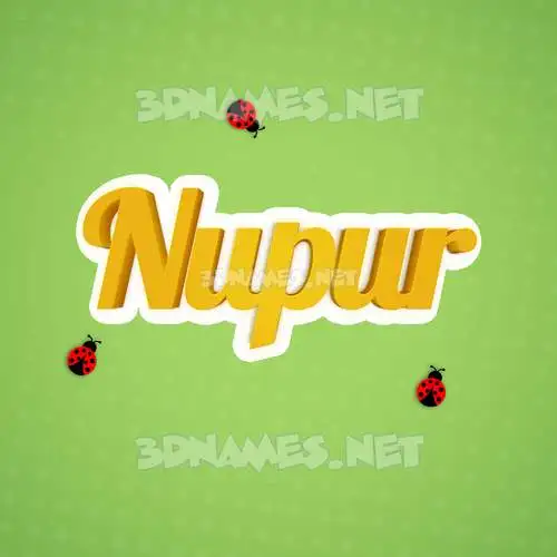 nupur in Ladybugs style - 3D name wallpaper