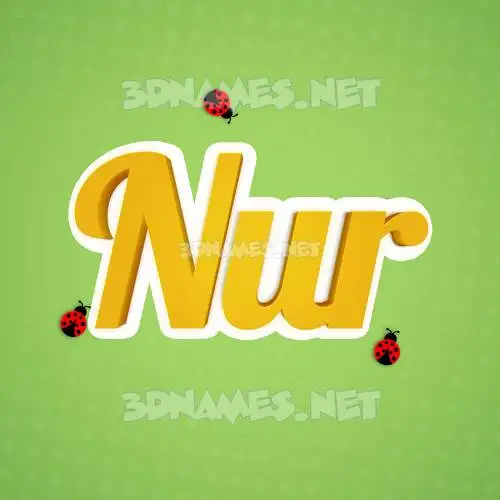 nur in Ladybugs style - 3D name wallpaper nur in Ladybugs style - 3D name wallpaper