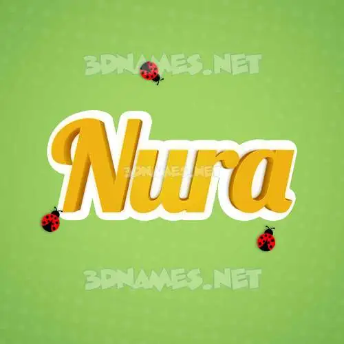 nura in Ladybugs style - 3D name wallpaper nura in Ladybugs style - 3D name wallpaper