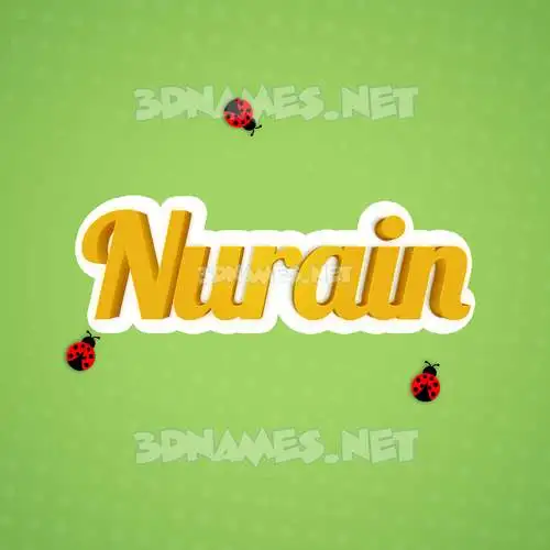 nurain in Ladybugs style - 3D name wallpaper nurain in Ladybugs style - 3D name wallpaper