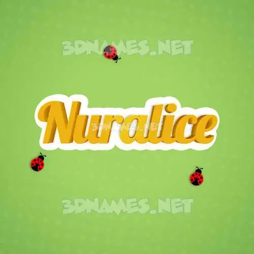 nuralice in Ladybugs style - 3D name wallpaper