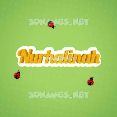 nurhalinah in Ladybugs style - 3D name wallpaper nurhalinah in Ladybugs style - 3D name wallpaper