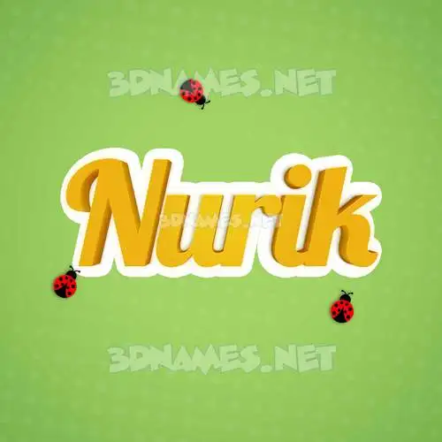 nurik in Ladybugs style - 3D name wallpaper