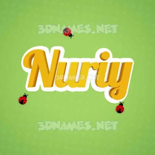 nuriy in Ladybugs style - 3D name wallpaper