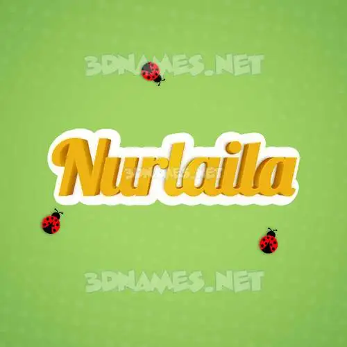 nurlaila in Ladybugs style - 3D name wallpaper nurlaila in Ladybugs style - 3D name wallpaper