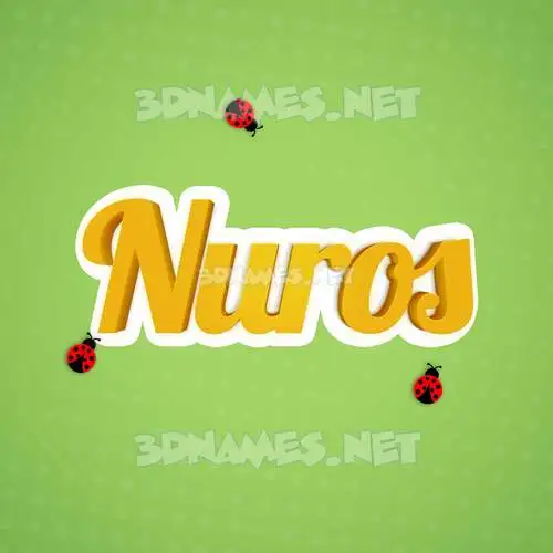 nuros in Ladybugs style - 3D name wallpaper nuros in Ladybugs style - 3D name wallpaper