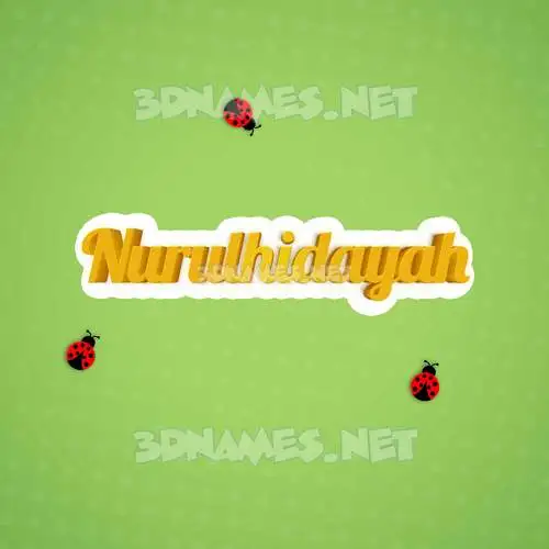 nurulhidayah in Ladybugs style - 3D name wallpaper