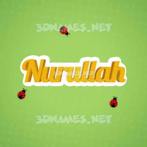 nurullah in Ladybugs style - 3D name wallpaper