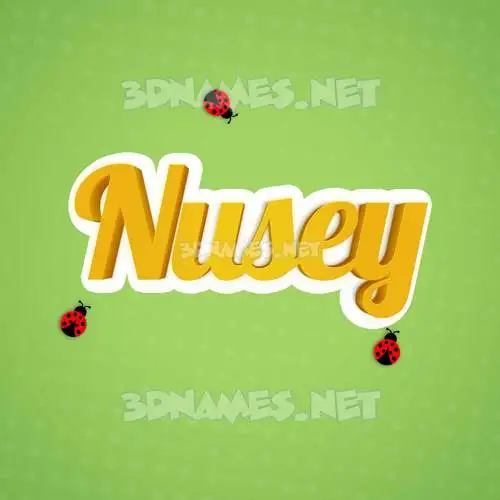 nusey in Ladybugs style - 3D name wallpaper