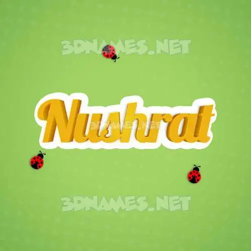 nushrat in Ladybugs style - 3D name wallpaper
