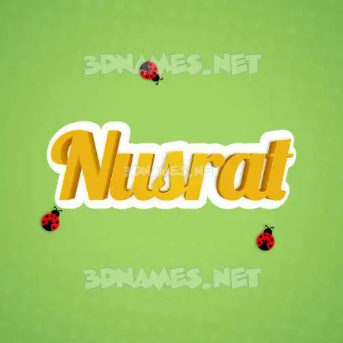 nusrat in Ladybugs style - 3D name wallpaper