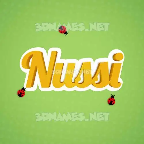 nussi in Ladybugs style - 3D name wallpaper nussi in Ladybugs style - 3D name wallpaper
