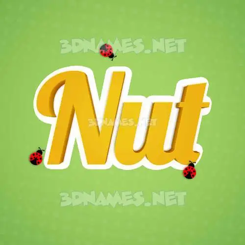 nut in Ladybugs style - 3D name wallpaper nut in Ladybugs style - 3D name wallpaper