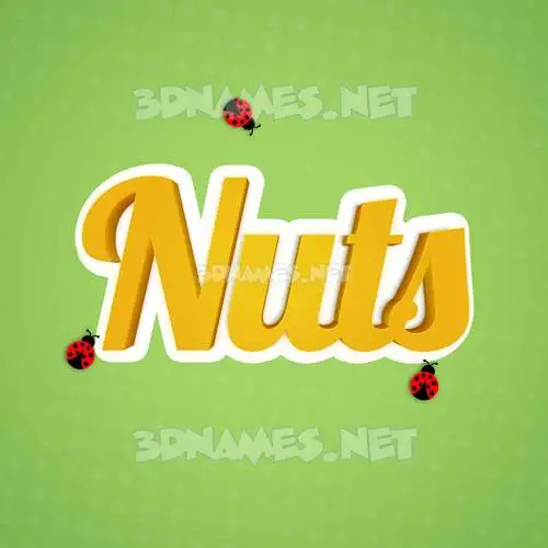 nuts in Ladybugs style - 3D name wallpaper nuts in Ladybugs style - 3D name wallpaper