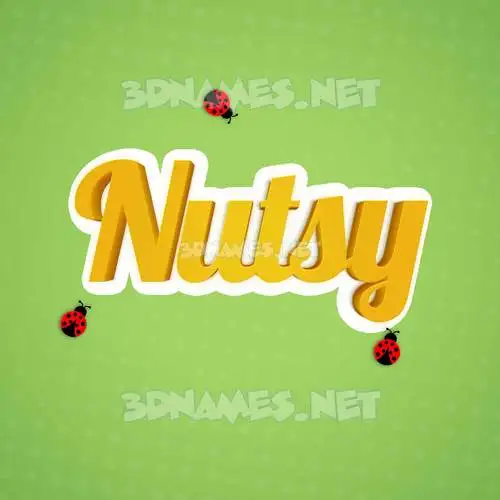 nutsy in Ladybugs style - 3D name wallpaper nutsy in Ladybugs style - 3D name wallpaper