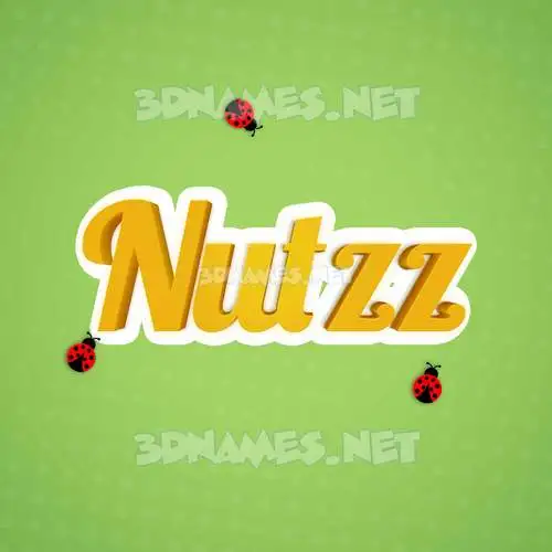 nutzz in Ladybugs style - 3D name wallpaper