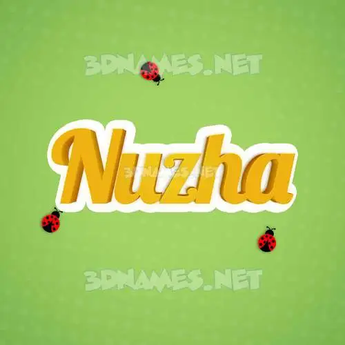 nuzha in Ladybugs style - 3D name wallpaper