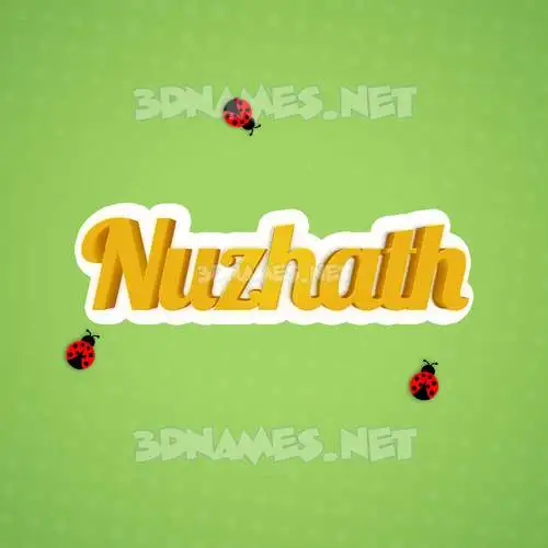 nuzhath in Ladybugs style - 3D name wallpaper nuzhath in Ladybugs style - 3D name wallpaper