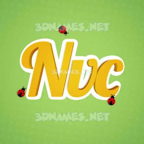 nvc in Ladybugs style - 3D name wallpaper nvc in Ladybugs style - 3D name wallpaper