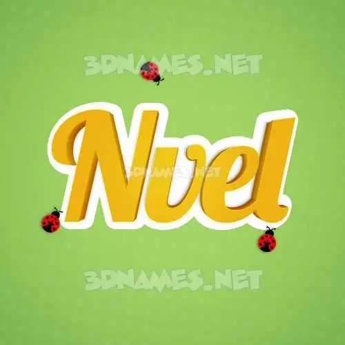 nvel in Ladybugs style - 3D name wallpaper