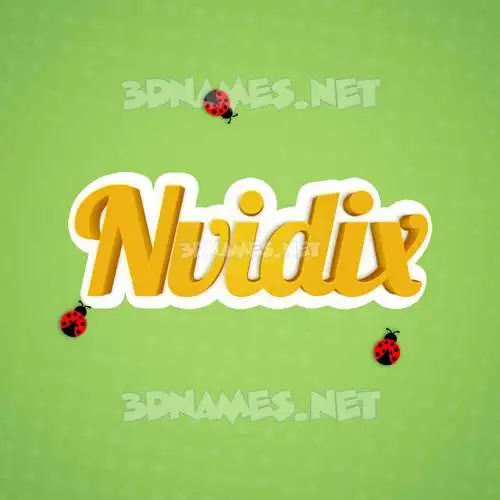 nvidix in Ladybugs style - 3D name wallpaper