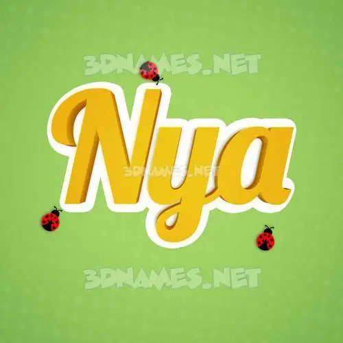 nya in Ladybugs style - 3D name wallpaper