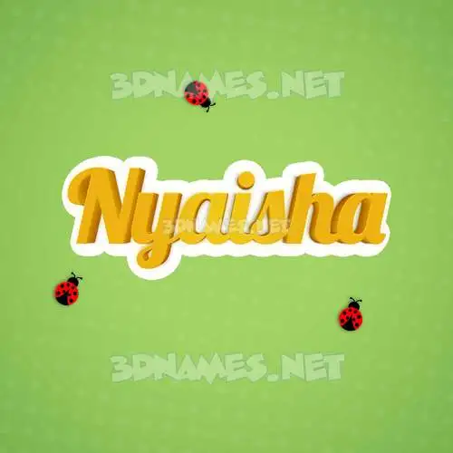 nyaisha in Ladybugs style - 3D name wallpaper