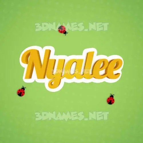 nyalee in Ladybugs style - 3D name wallpaper nyalee in Ladybugs style - 3D name wallpaper