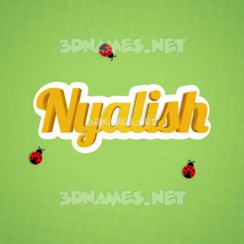 nyalish in Ladybugs style - 3D name wallpaper nyalish in Ladybugs style - 3D name wallpaper