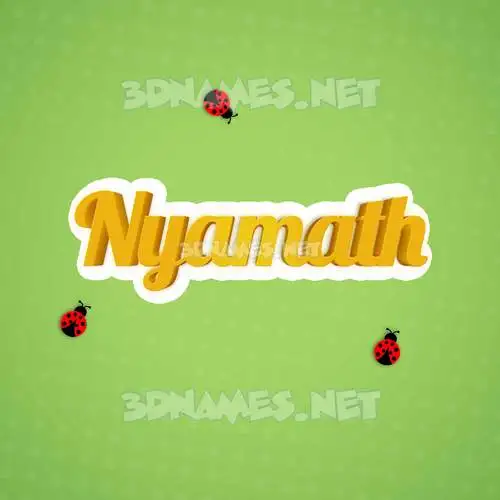 nyamath in Ladybugs style - 3D name wallpaper nyamath in Ladybugs style - 3D name wallpaper