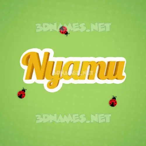 nyamu in Ladybugs style - 3D name wallpaper