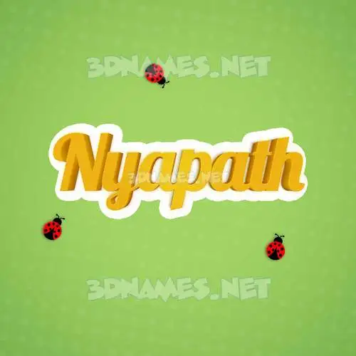 nyapath in Ladybugs style - 3D name wallpaper nyapath in Ladybugs style - 3D name wallpaper