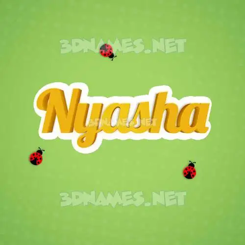 nyasha in Ladybugs style - 3D name wallpaper nyasha in Ladybugs style - 3D name wallpaper