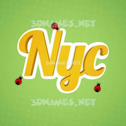 nyc in Ladybugs style - 3D name wallpaper nyc in Ladybugs style - 3D name wallpaper