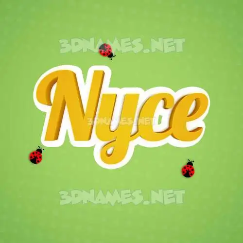 nyce in Ladybugs style - 3D name wallpaper nyce in Ladybugs style - 3D name wallpaper
