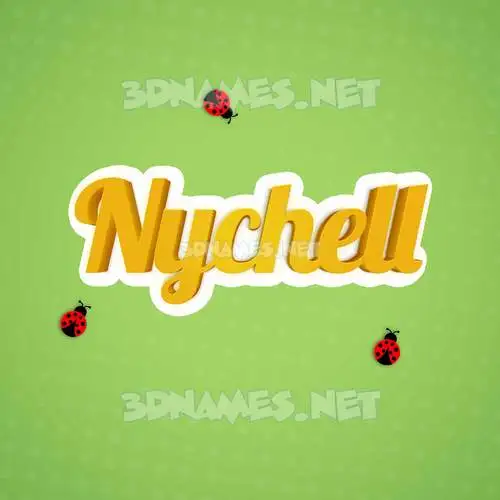 nychell in Ladybugs style - 3D name wallpaper nychell in Ladybugs style - 3D name wallpaper