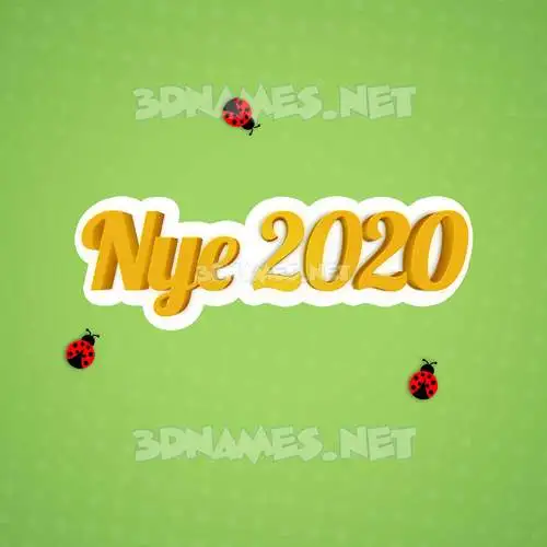 nye 2020 in Ladybugs style - 3D name wallpaper