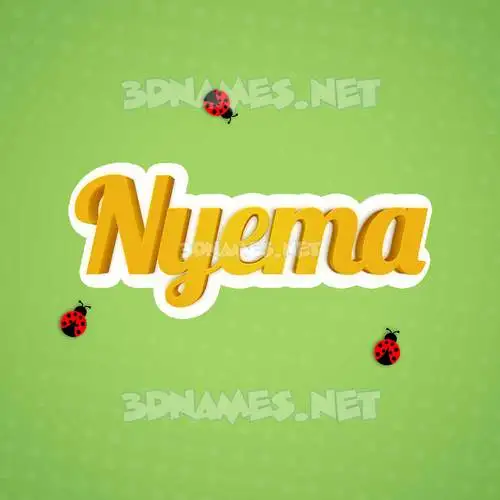 nyema in Ladybugs style - 3D name wallpaper