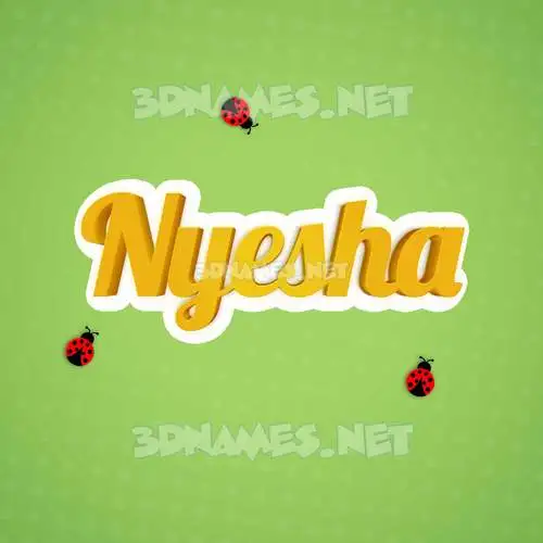 nyesha in Ladybugs style - 3D name wallpaper