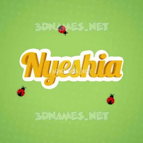 nyeshia in Ladybugs style - 3D name wallpaper nyeshia in Ladybugs style - 3D name wallpaper
