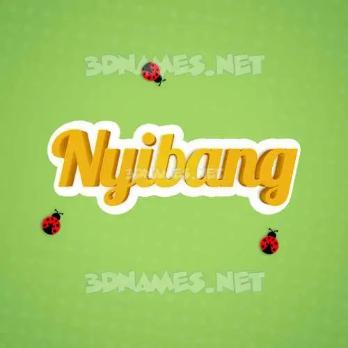 nyibang in Ladybugs style - 3D name wallpaper nyibang in Ladybugs style - 3D name wallpaper