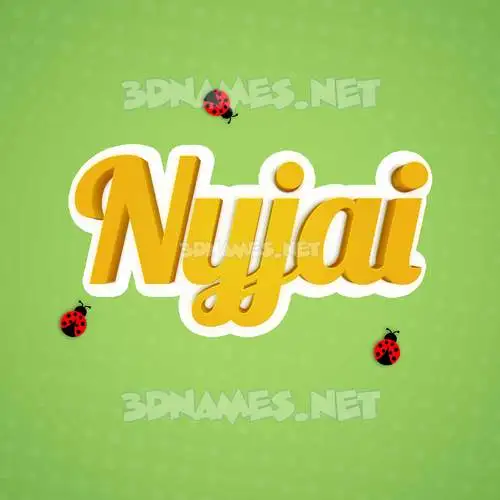 nyjai in Ladybugs style - 3D name wallpaper nyjai in Ladybugs style - 3D name wallpaper